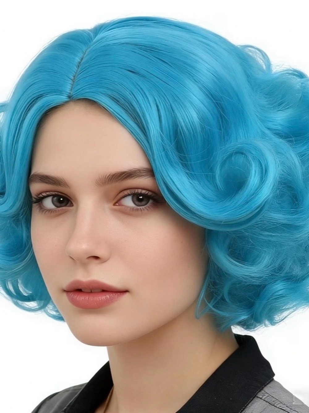 New in bag- Vibrant Blue Short Curly Women's Wig - Fashion Hairpiece